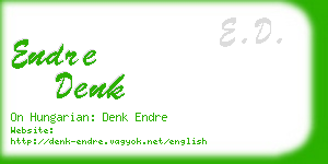 endre denk business card